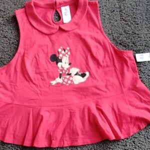 Disney Coral Pink Peter Pan Collar Top